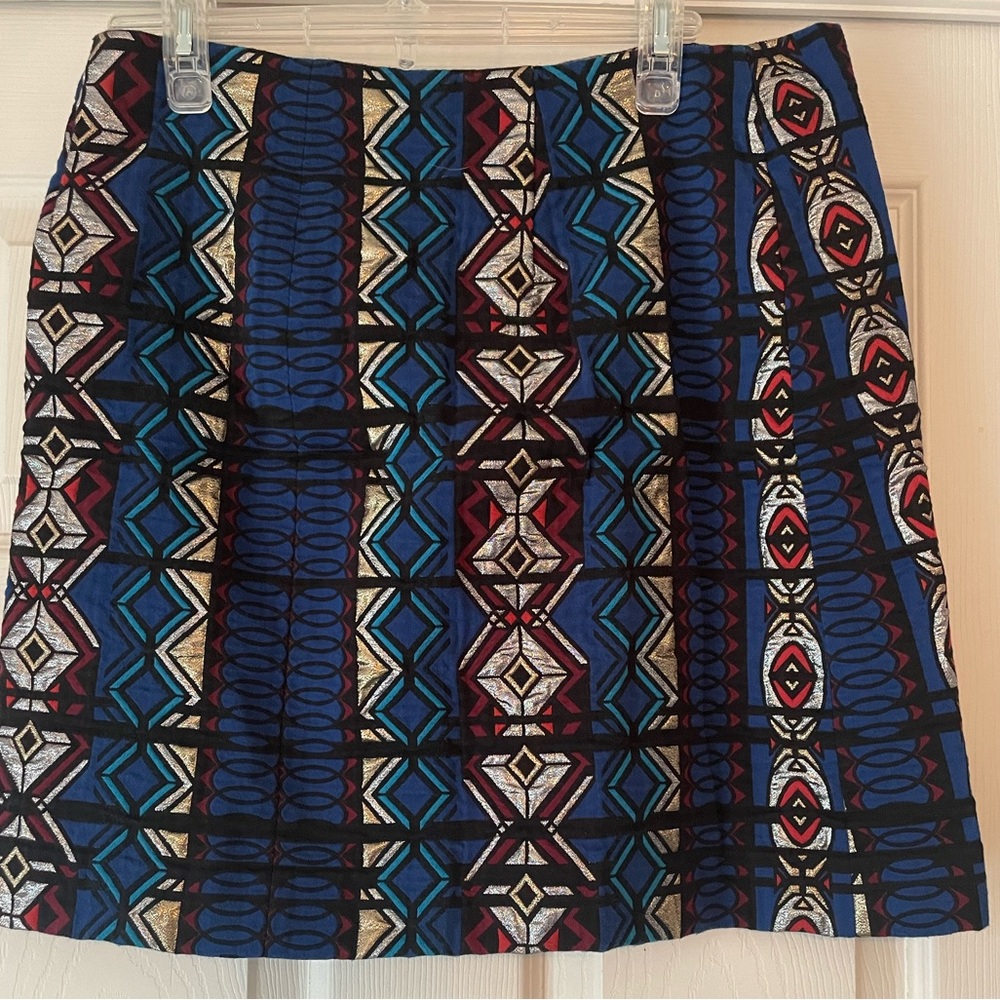 J.crew lined print skirt